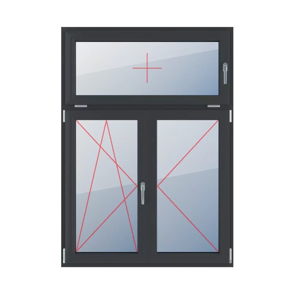 Uchylne z klamką z prawej strony, rozwierno-uchylne lewe, słupek ruchomy, rozwierne prawe okna typy-okien 3-skrzydlowe podzial-niesymetryczny-pionowy-30-70-z-ruchomym-slupkiem uchylne-z-klamka-z-prawej-strony-rozwierno-uchylne-lewe-slupek-ruchomy-rozwierne-prawe 