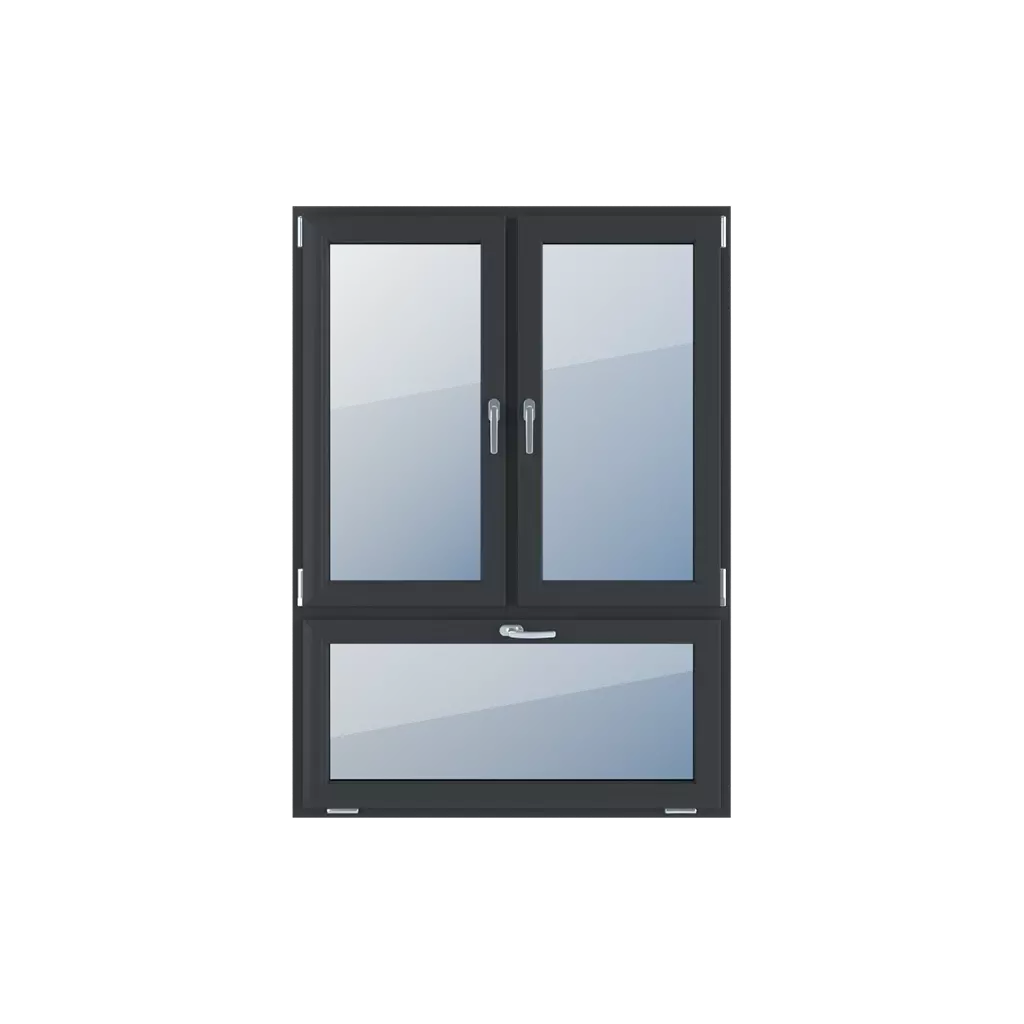 Podział niesymetryczny pionowy 70-30 okna typy-okien 3-skrzydlowe   