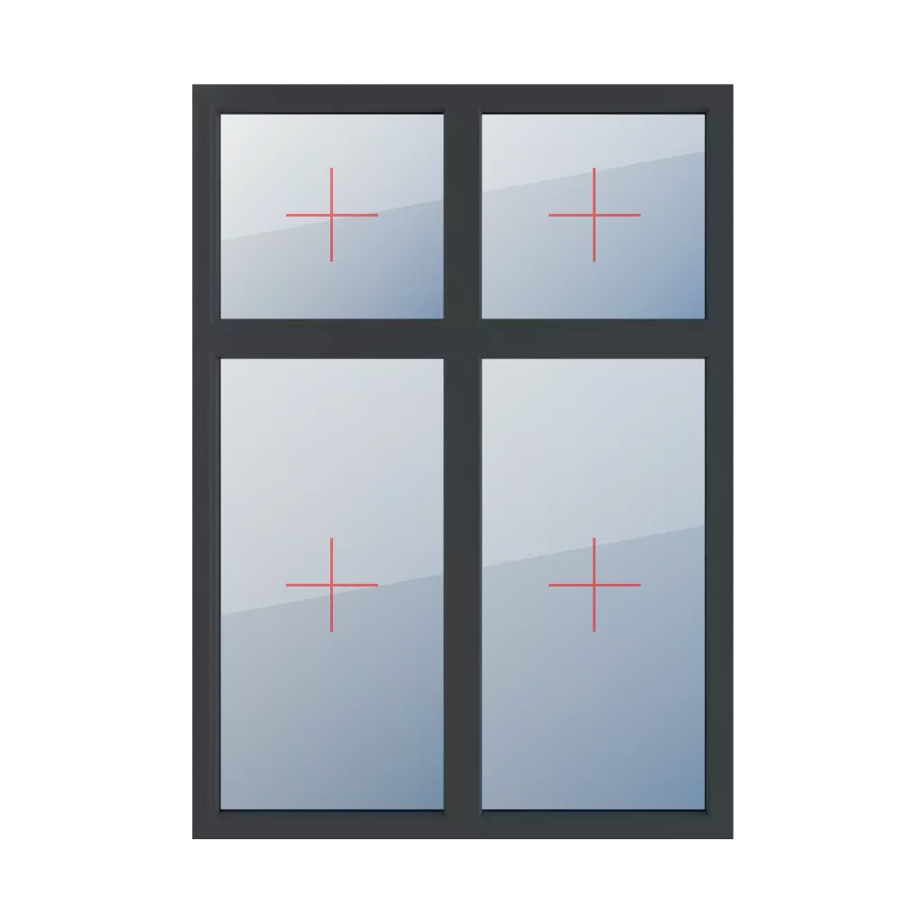 Szklenie stałe w ramie okna typy-okien 4-skrzydlowe podzial-niesymetryczny-pionowy-30-70  