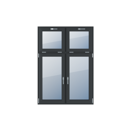 Podział niesymetryczny pionowy 30-70 okna typy-okien 4-skrzydlowe   