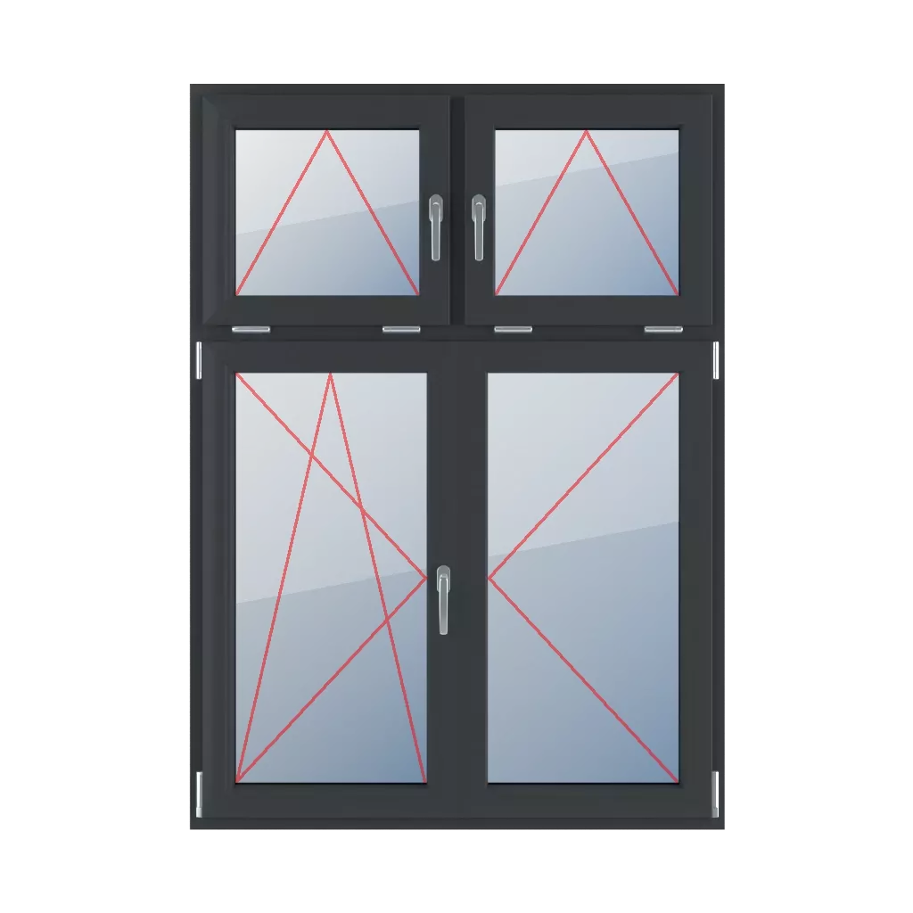 Uchylne klamki na środku, rozwierno-uchylne lewe, słupek ruchomy, rozwierne prawe okna typy-okien 4-skrzydlowe podzial-niesymetryczny-pionowy-30-70-z-ruchomym-slupkiem uchylne-klamki-na-srodku-rozwierno-uchylne-lewe-slupek-ruchomy-rozwierne-prawe 