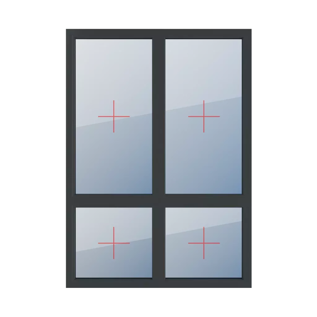 Szklenie stałe w ramie okna typy-okien 4-skrzydlowe podzial-niesymetryczny-pionowy-70-30  
