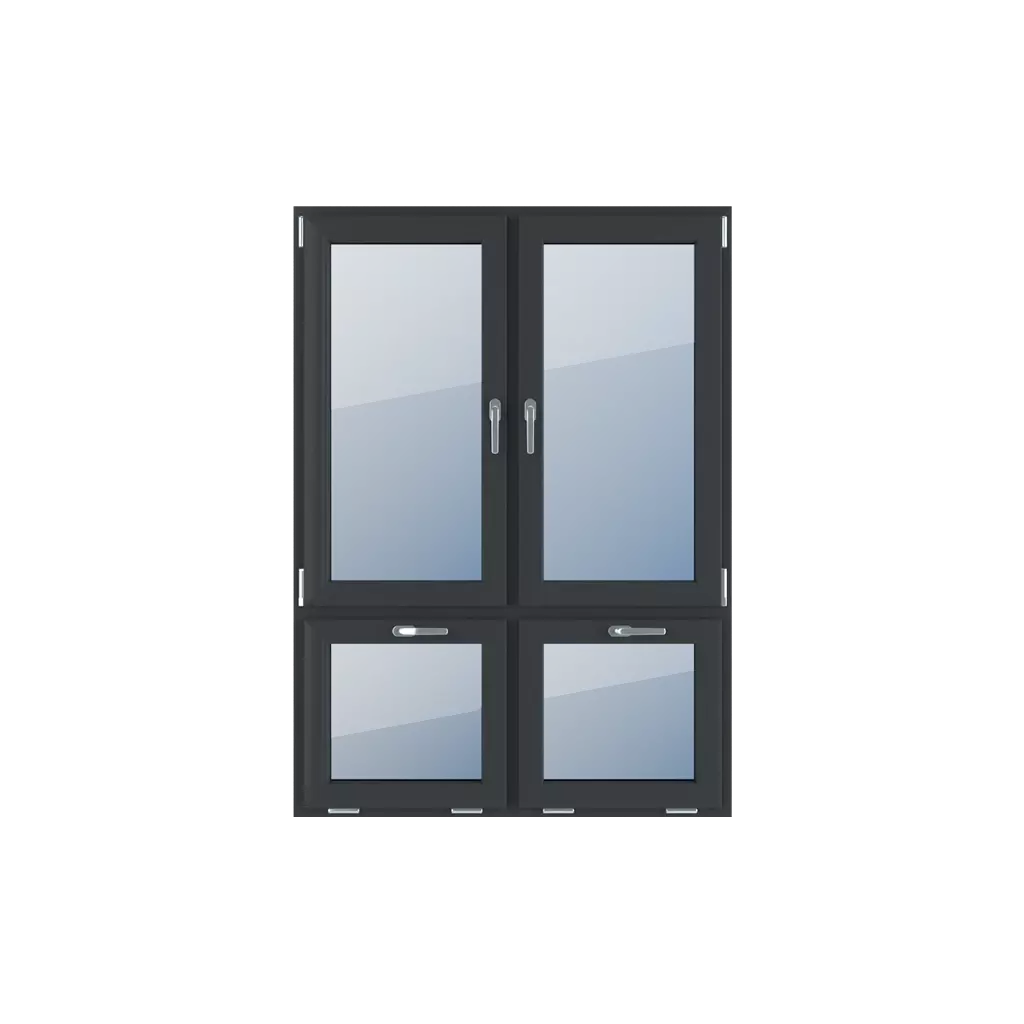 Podział niesymetryczny pionowy 70-30 okna typy-okien 4-skrzydlowe   
