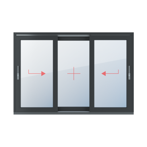 Window Left Righ Sliding Sliding right, fixed glazing, sliding left | HST | windows | Feneste