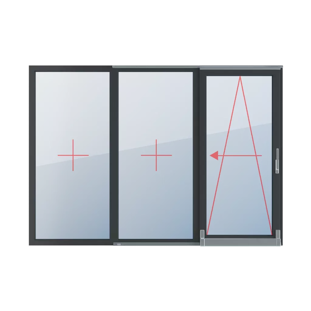 Szklenie stałe w ramie, uchylno-przesuwne lewe okna typy-okien drzwi-tarasowe-przesuwne-psk 3-skrzydlowe szklenie-stale-w-ramie-uchylno-przesuwne-lewe 