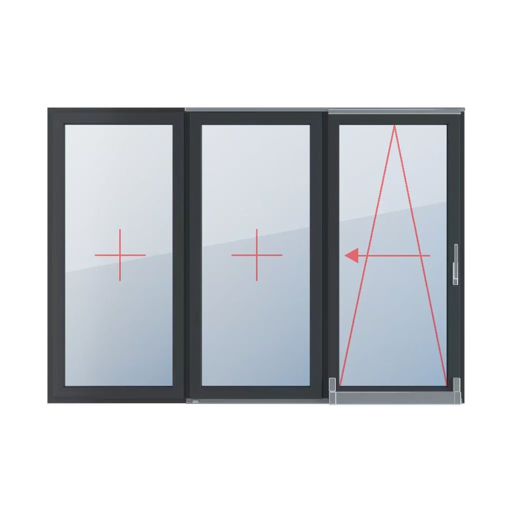 Szklenie stałe w skrzydle, uchylno-przesuwne lewe okna typy-okien drzwi-tarasowe-przesuwne-psk 3-skrzydlowe  