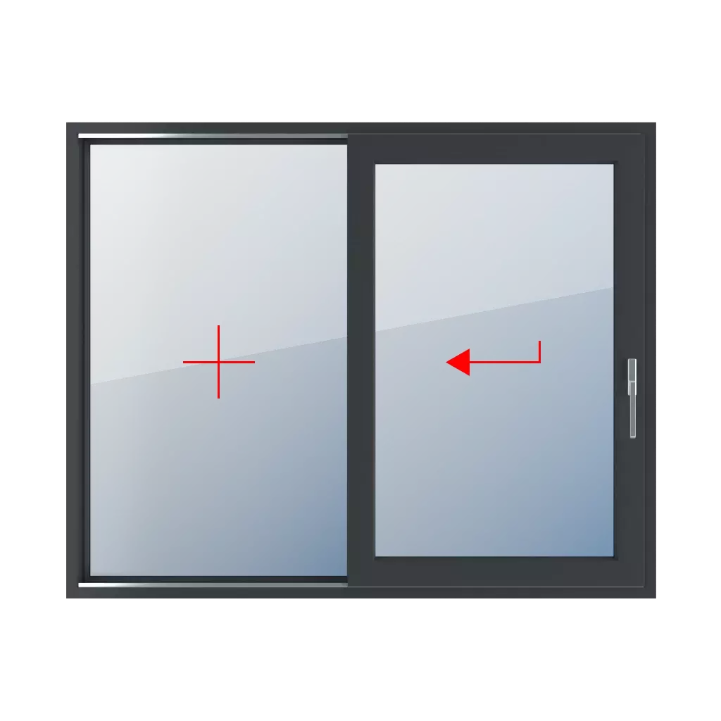 Szklenie stałe w ramie, przesuwne lewe okna typy-okien drzwi-tarasowe-przesuwne-smart-slide 2-skrzydlowe  
