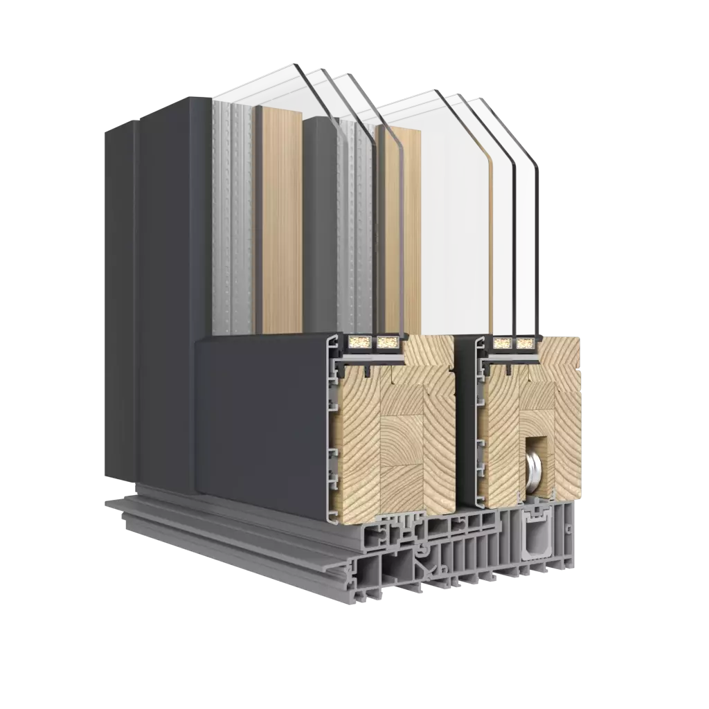 HST-ALU With aluminum overlay okna profile-okienne cdm hst-alu