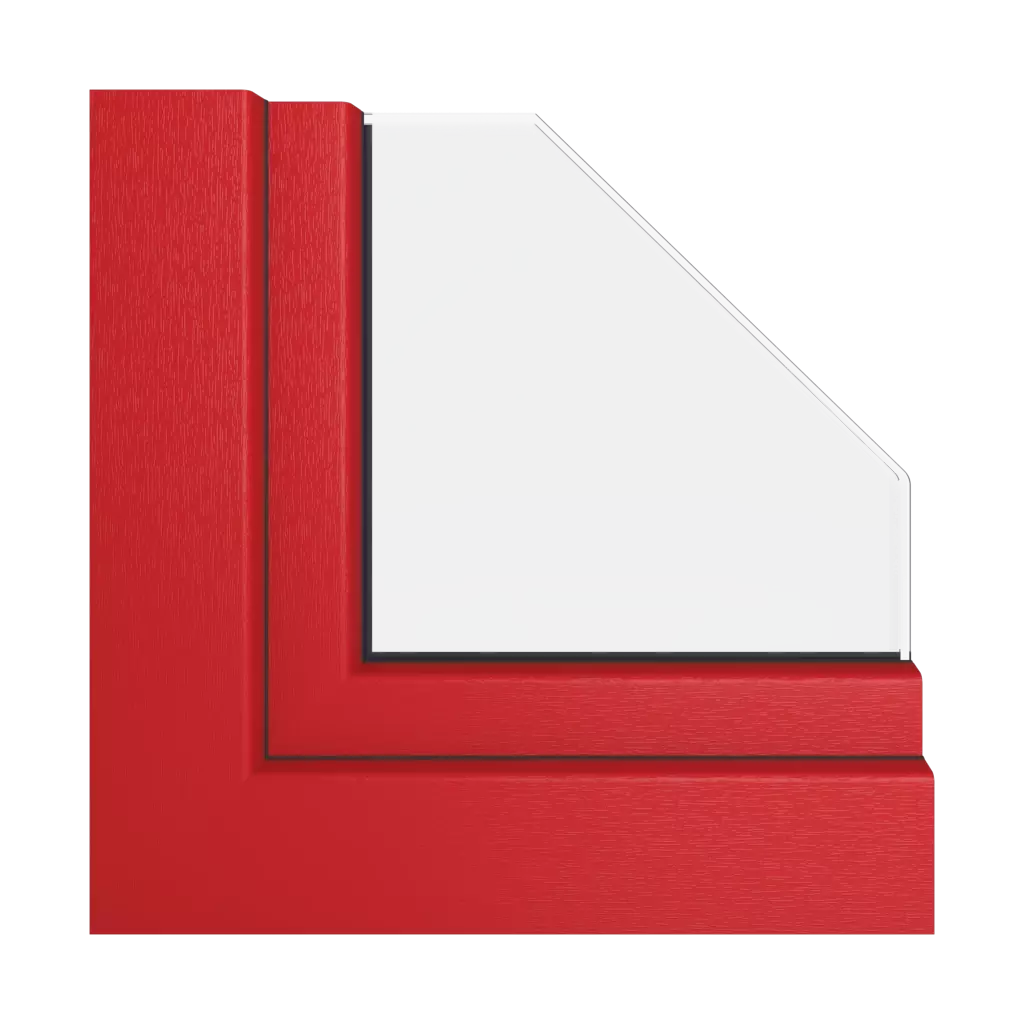 Karminowo-czerwony okna kolory veka   