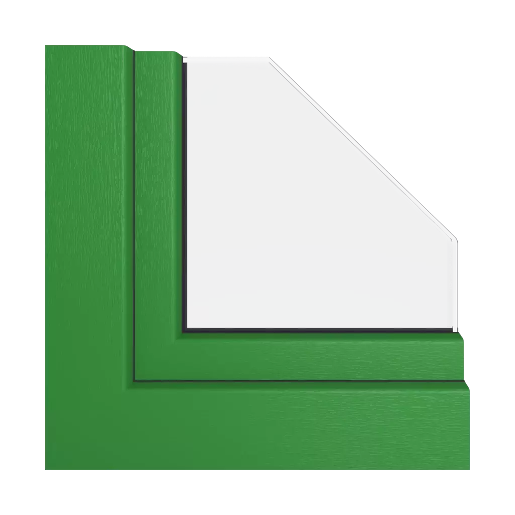 Szmaragdowo-zielony okna kolory veka   
