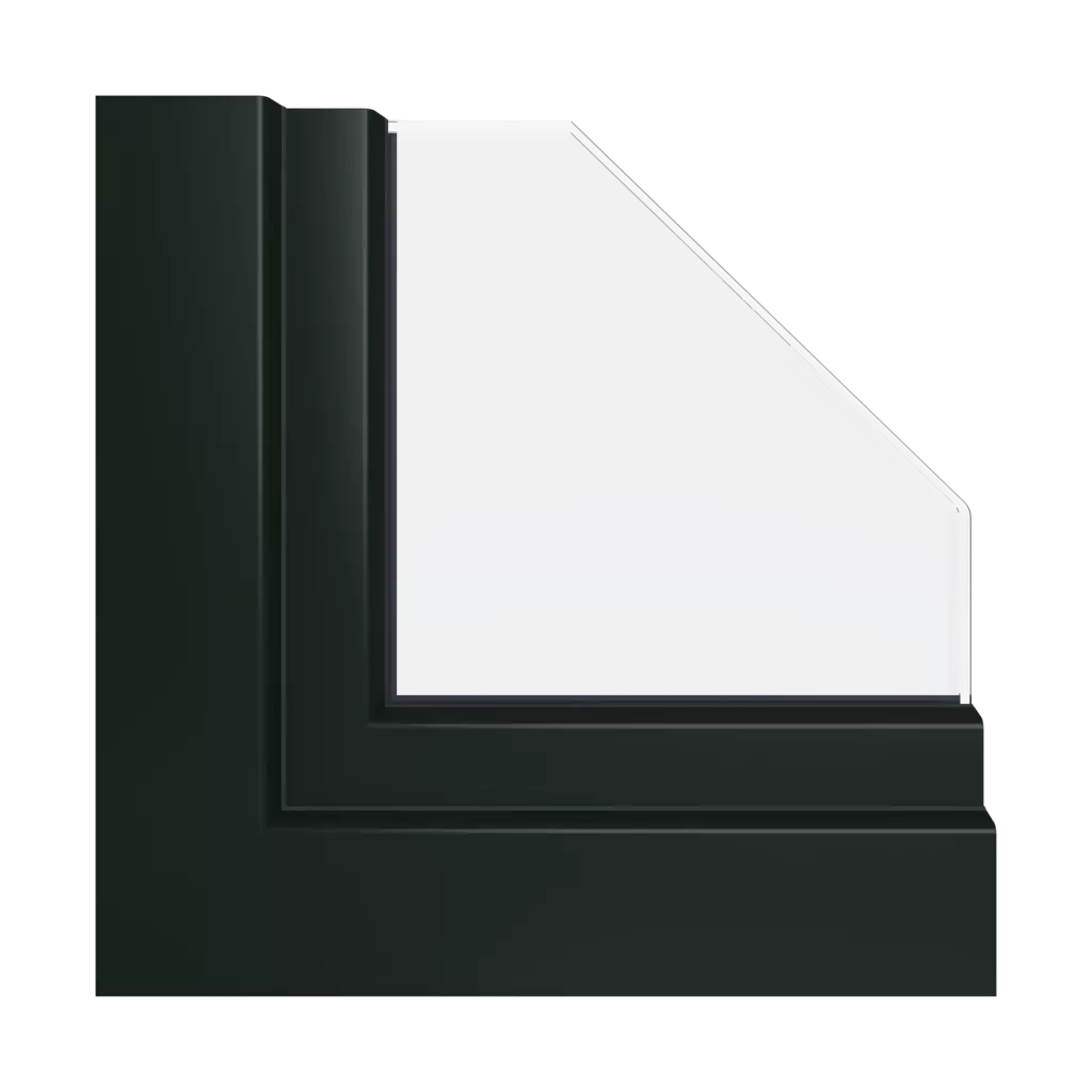 Zielony monumentalny ultramatowy okna profile-okienne veka softline-82-md