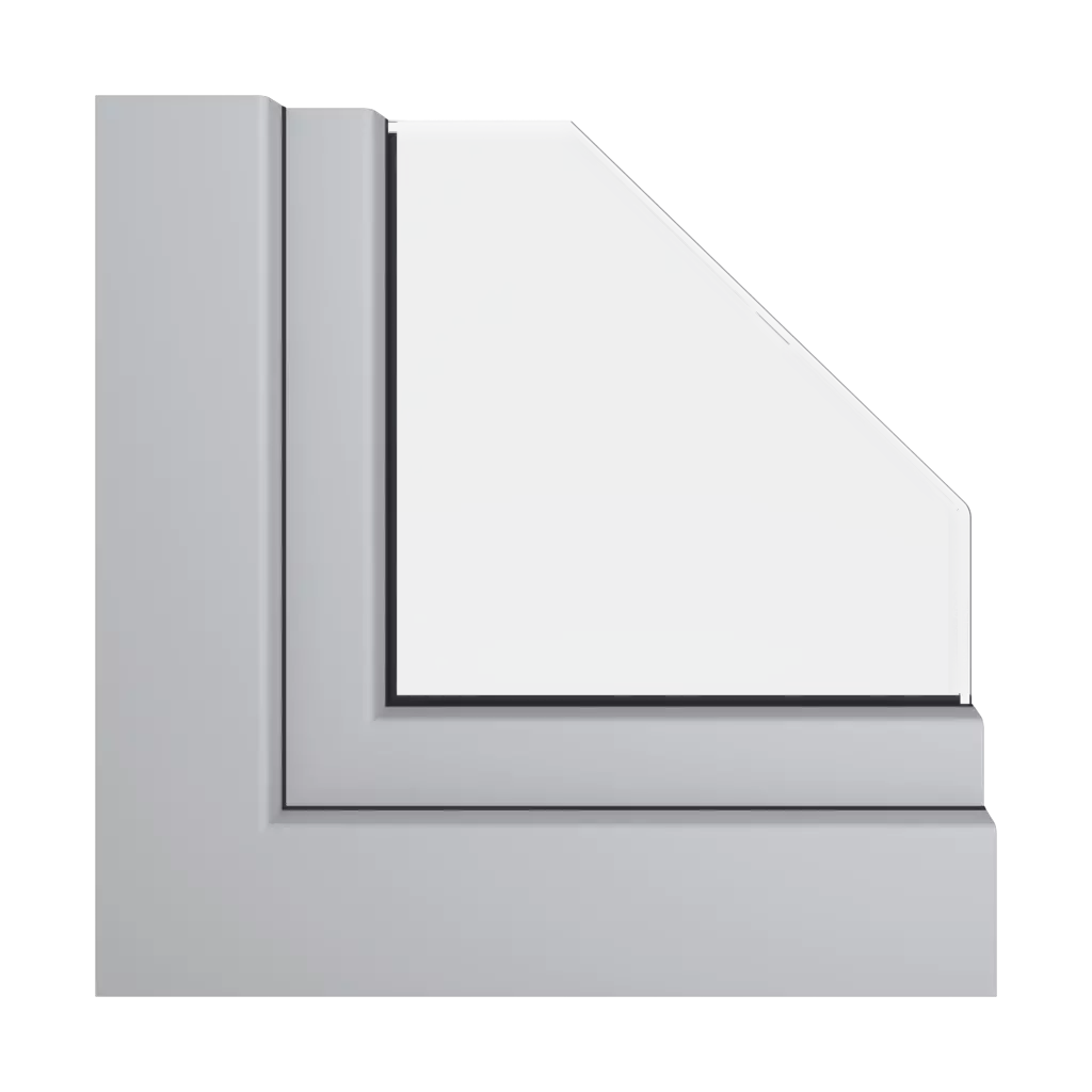 Platynowo-szary ultramatowy okna kolory veka   