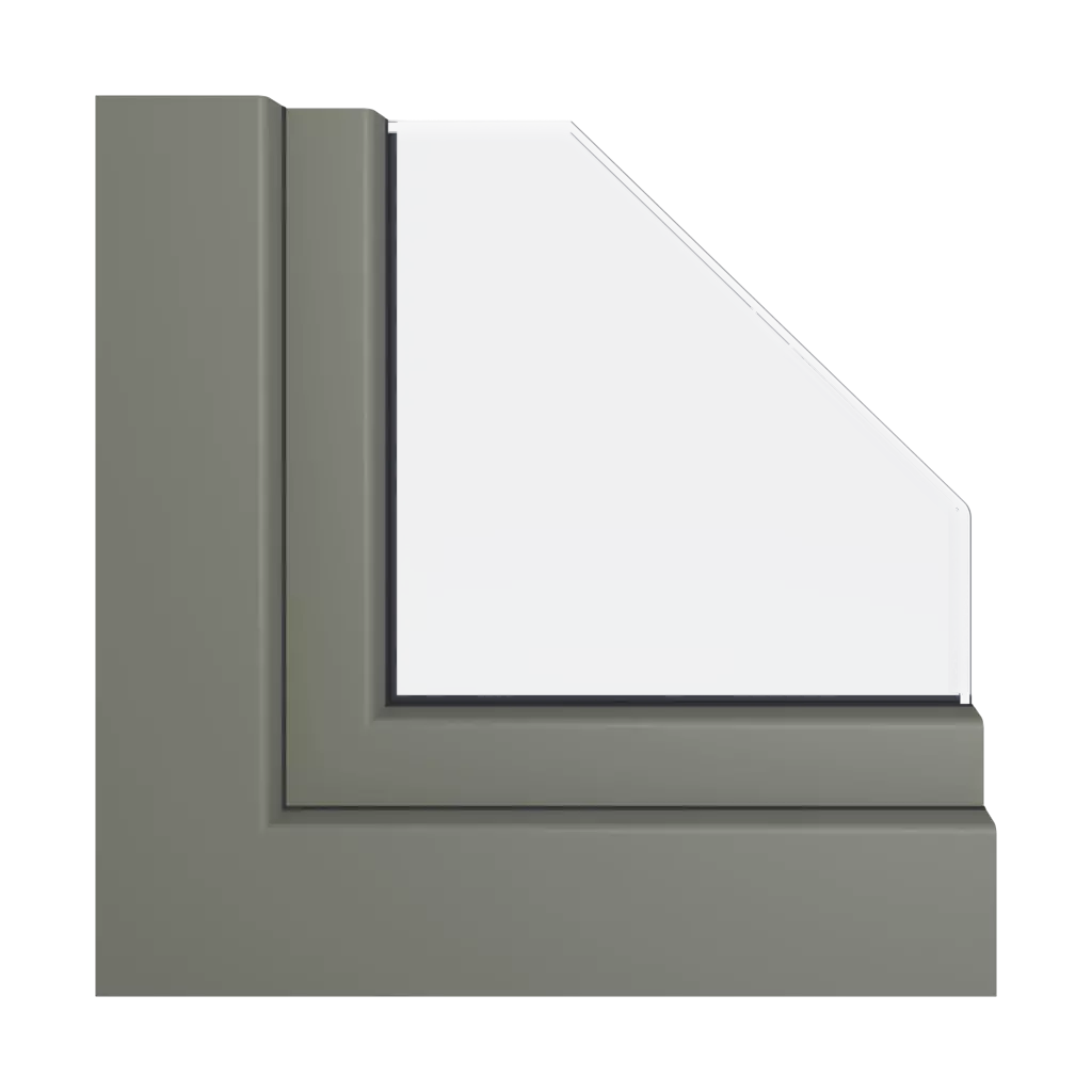 Kwarcowo-szary gładki okna kolory veka   