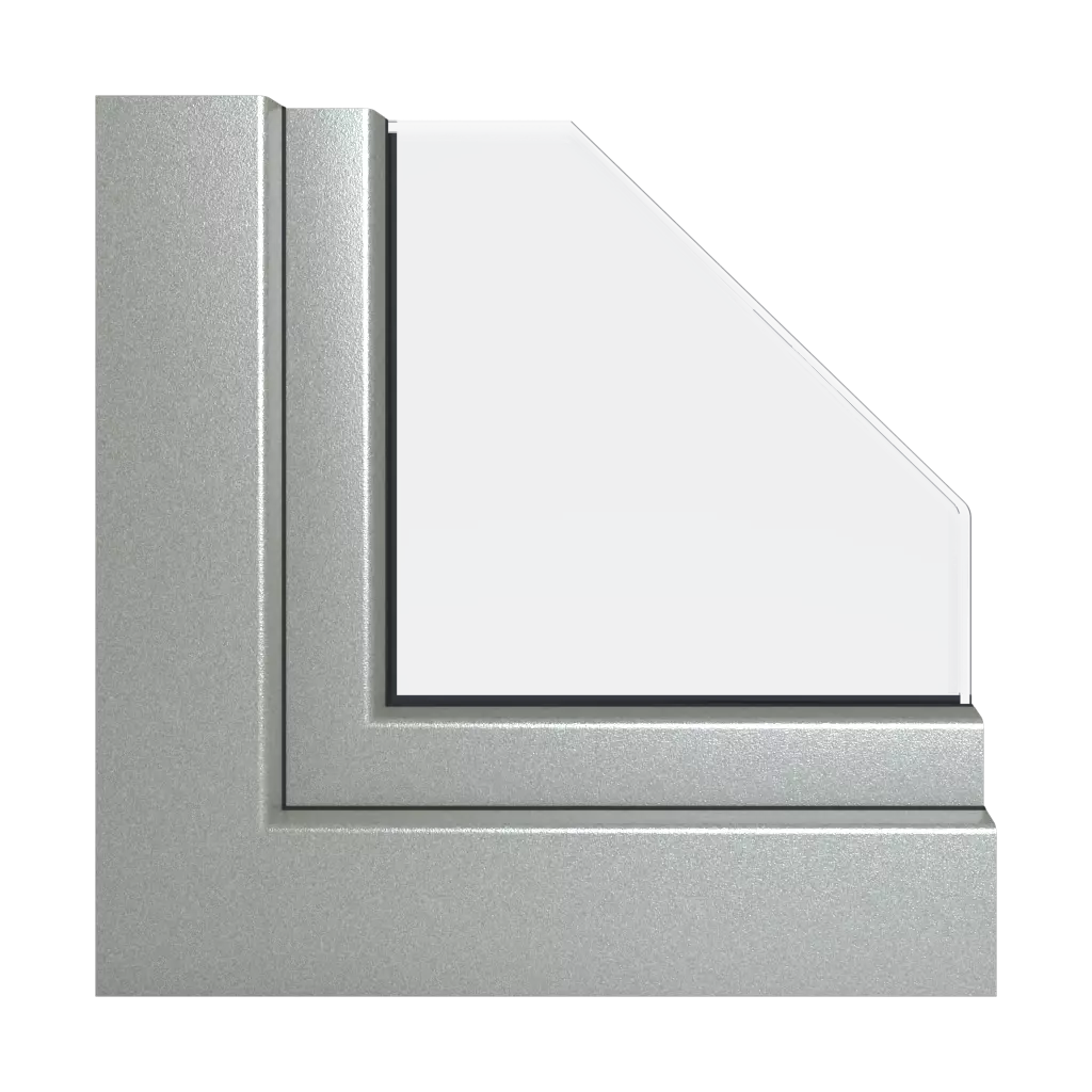 Alux aluminiowo-szary okna kolory veka   