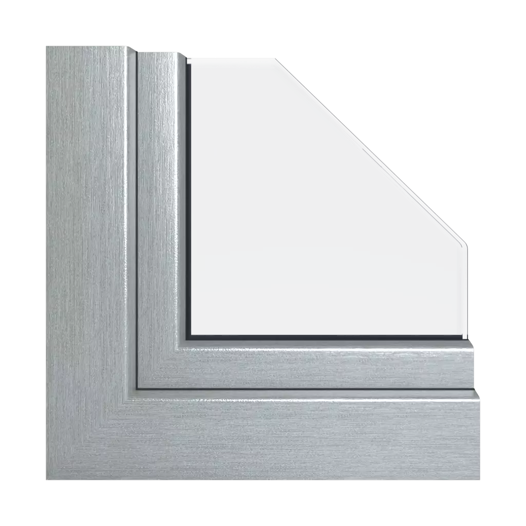 Aluminium szczotkowane srebrne okna profile-okienne veka softline-82-md
