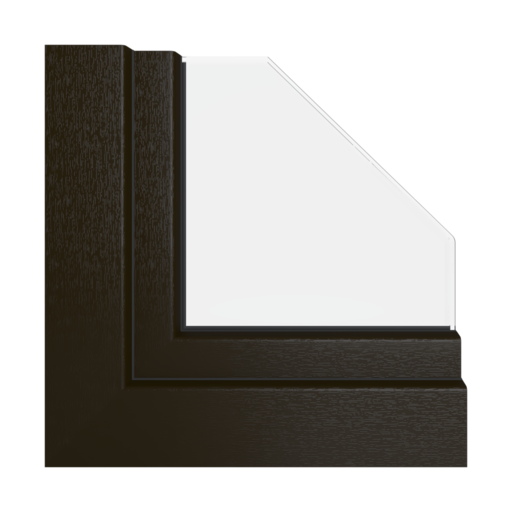 Czarno-brązowy okna profile veka softline-82-md