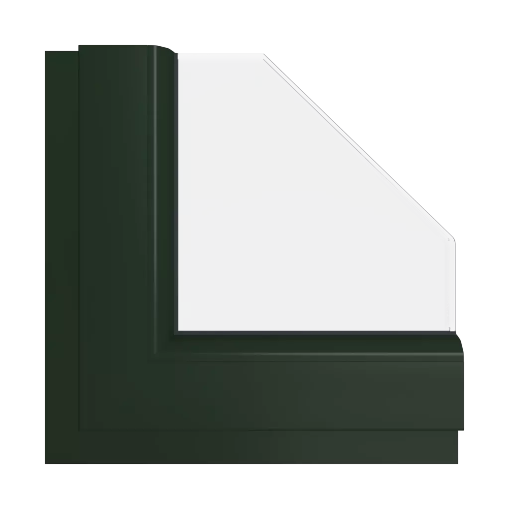 Ciemnozielony ultramatowy okna kolory veka ciemnozielony-ultramatowy interior