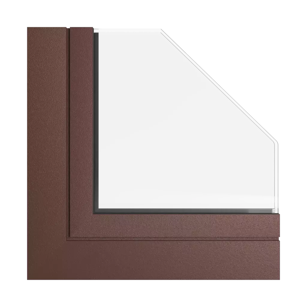 Brązowy mahoniowy produkty okna-aluminiowe    