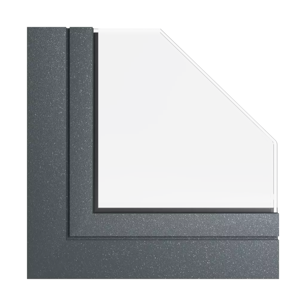 Szary antracytowy metaliczny okna profile-okienne aliplast