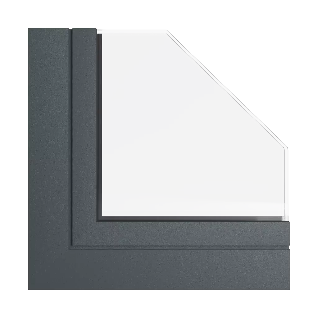 Szary antracytowy okna profile-okienne aliplast