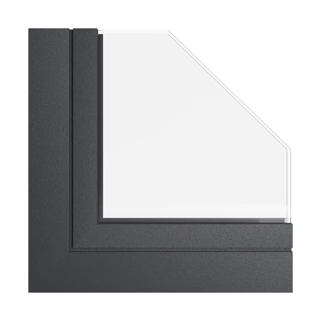 Szary czarny okna profile-okienne aliplast