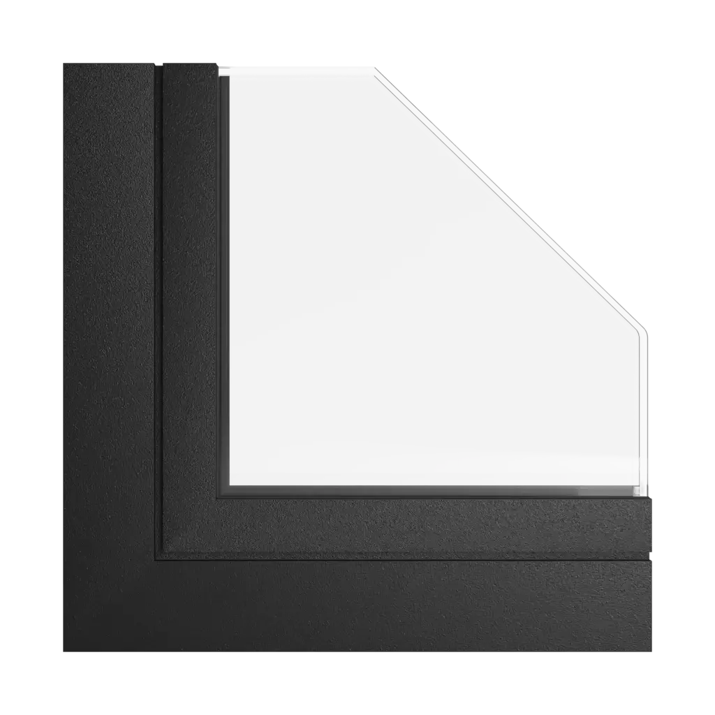 Czarny głęboki okna kolory aliplast