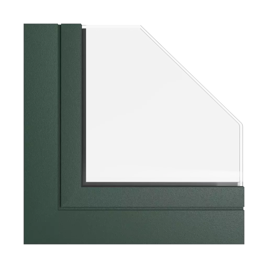 Zielony jodłowy okna profile-okienne aliplast