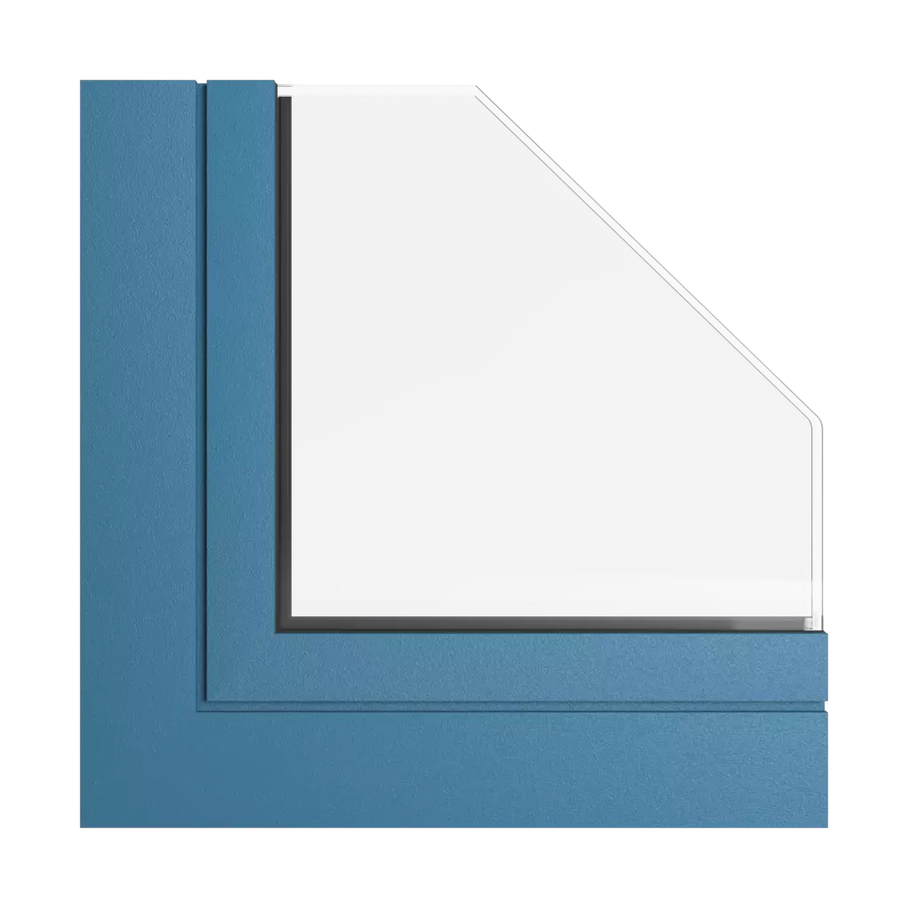 Niebieski atlantycki okna kolory aliplast