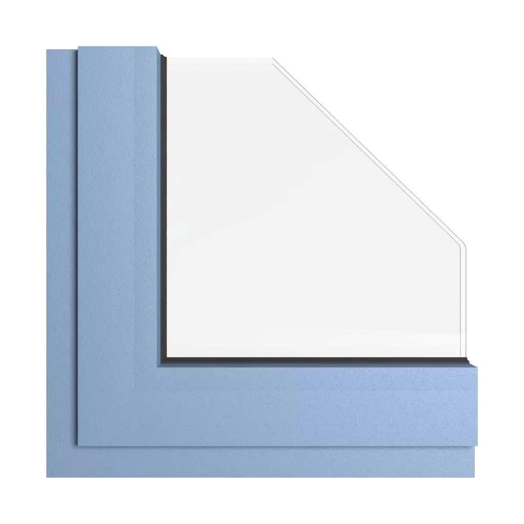 Błękitny szary okna kolory aliplast blekitny-szary interior