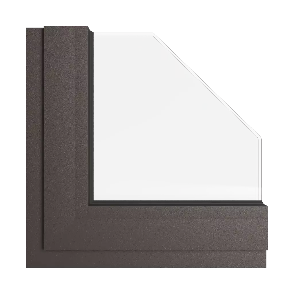 Brązowy szary okna kolory aliplast brazowy-szary interior