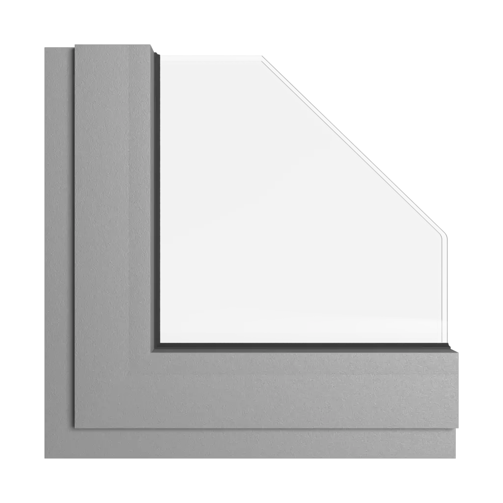 Szary stalowy okna kolory aliplast szary-stalowy interior