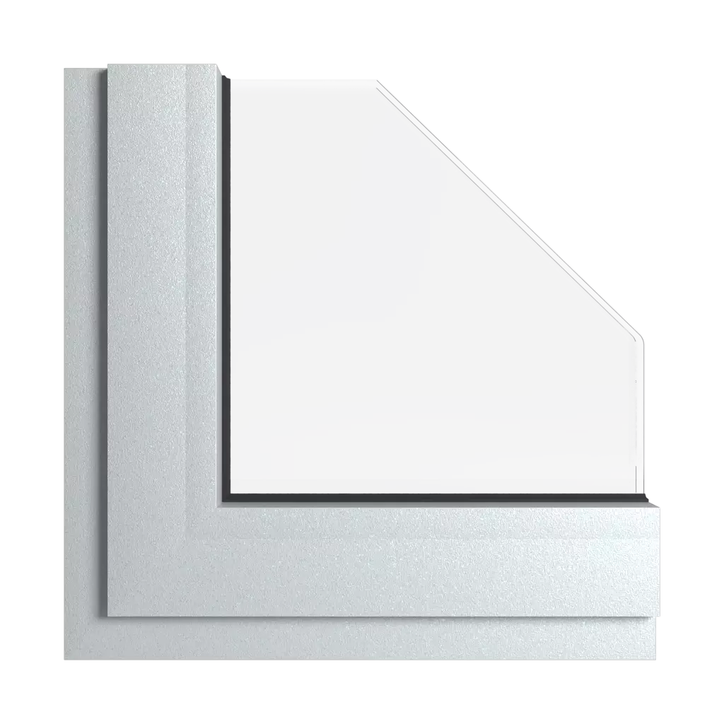 Srebrny szary okna kolory aliplast srebrny-szary interior