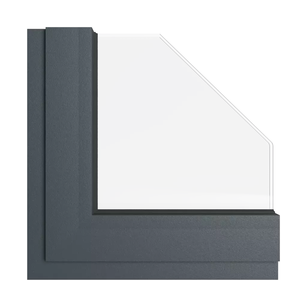 Szary antracytowy okna kolory aliplast szary-antracytowy interior