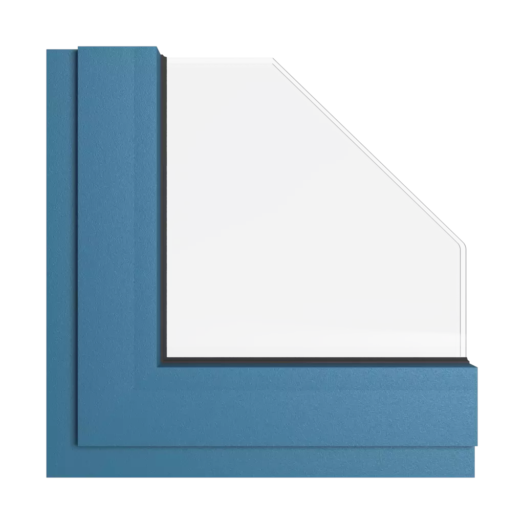Niebieski atlantycki okna kolory aliplast niebieski-atlantycki interior