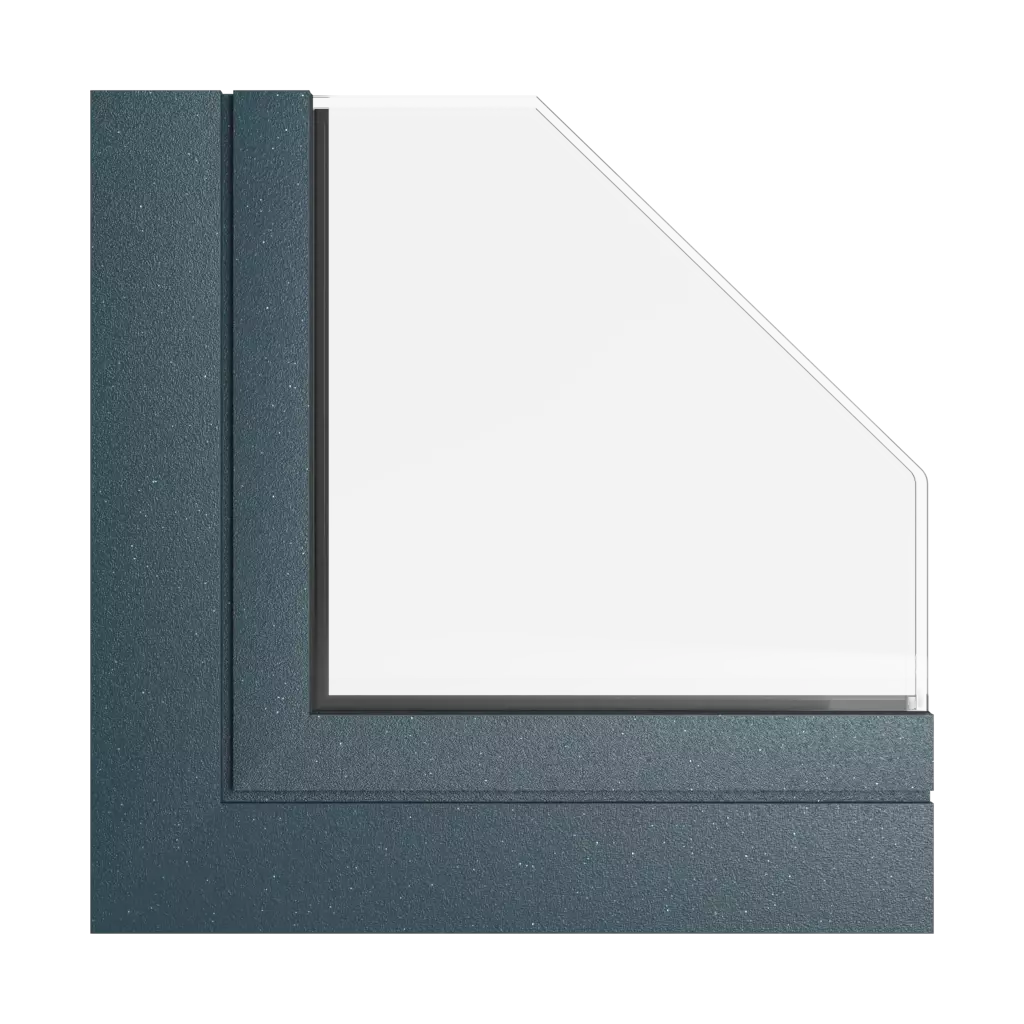 Granatowo stalowy tiger okna profile-okienne aliplast