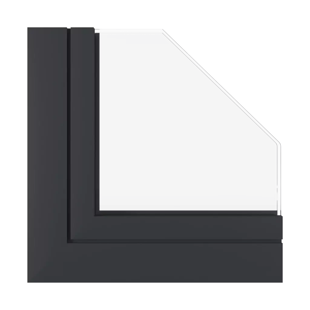 Czarny szary okna profile-okienne aluprof mb-skyline