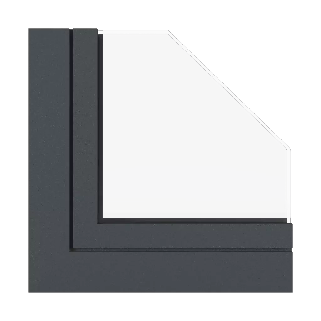 Szary antracytowy drobna struktura okna profile-okienne aluprof mb-77-hs