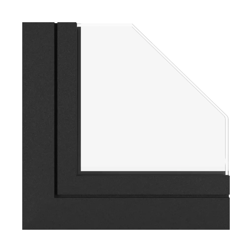 Czarny mat drobna struktura okna profile-okienne aluprof mb-104-passive