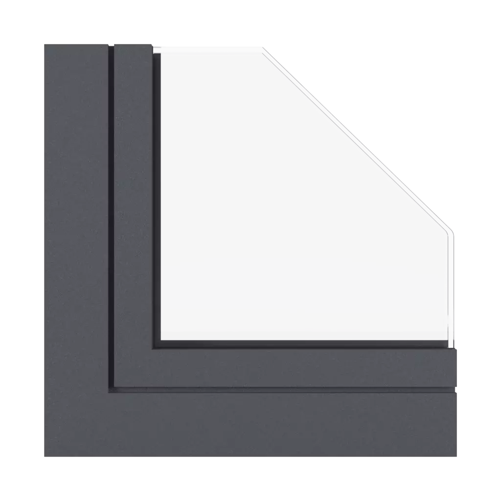 Szary grafitowy drobna struktura okna profile-okienne aluprof mb-104-passive