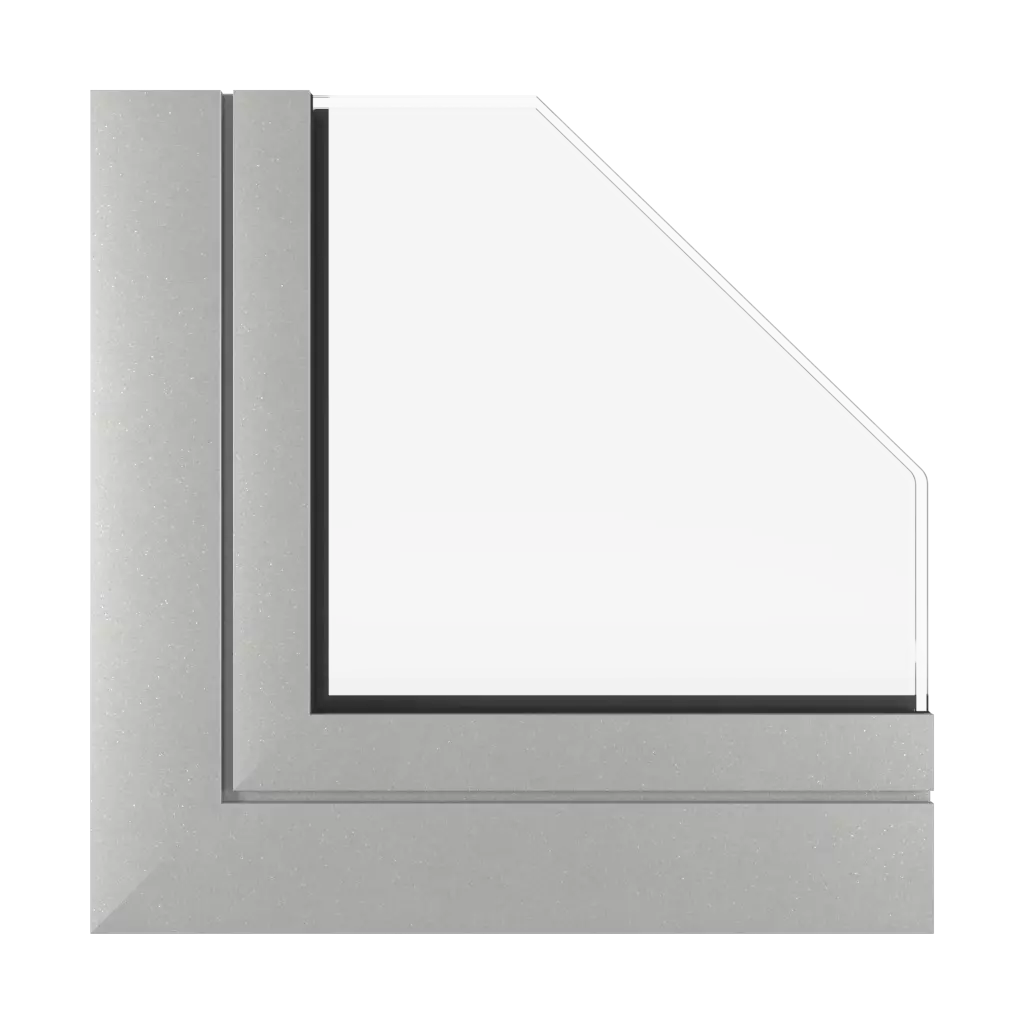 Srebrny aluminiowy mat okna profile-okienne aluprof mb-78ei-dpa