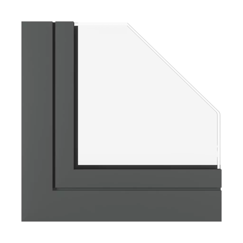 Ciemny szary mat okna profile-okienne aluprof mb-104-passive