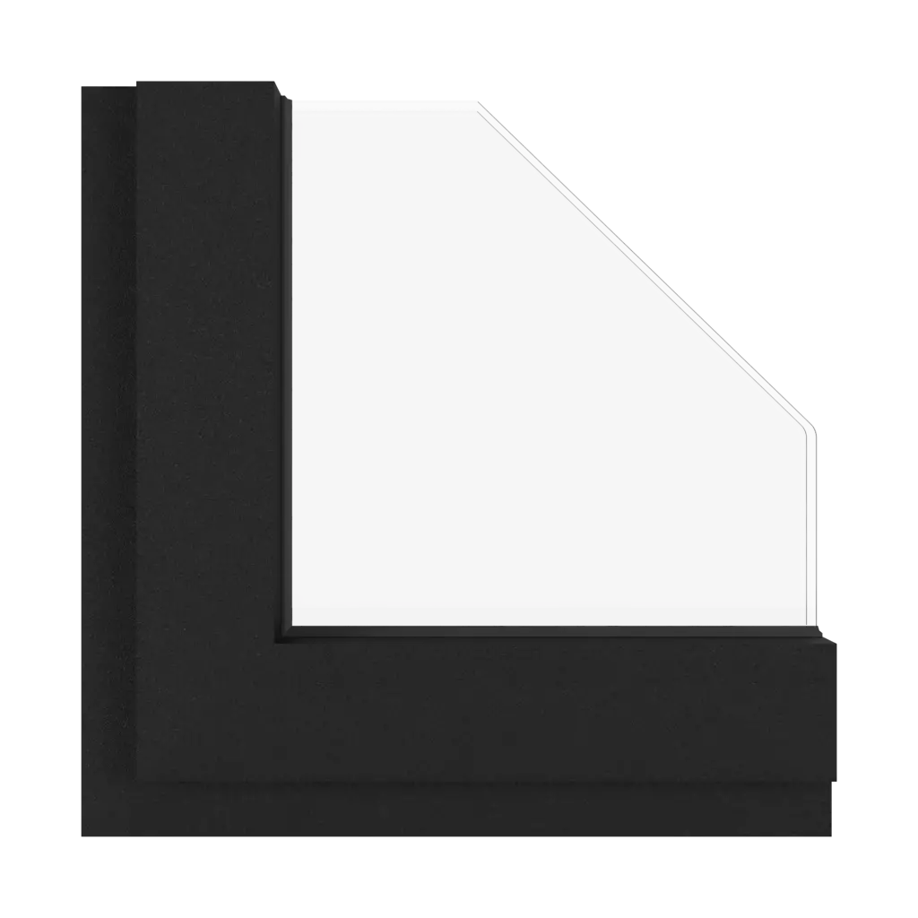 Czarny mat drobna struktura okna kolory aluprof czarny-mat-drobna-struktura interior