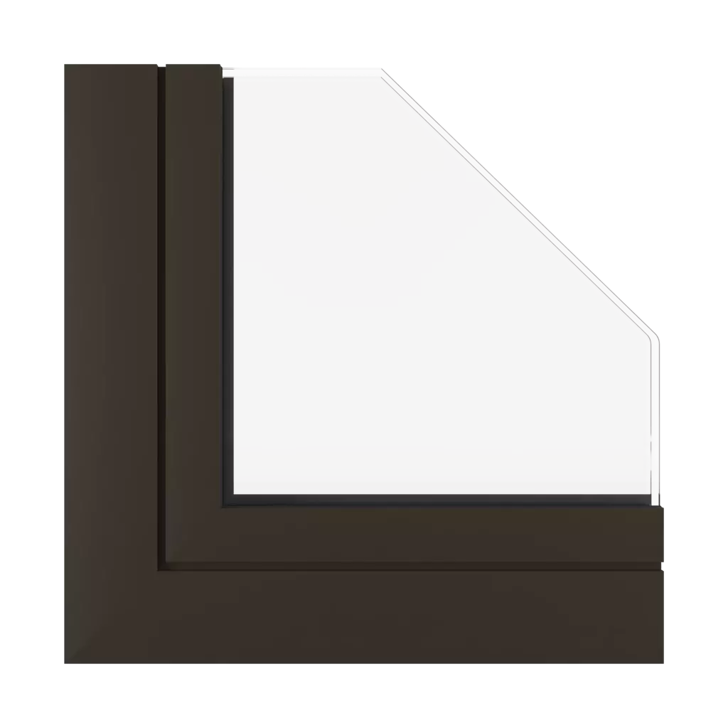 Ciemnobrązowy SK okna profile-okienne aluprof mb-77-hs