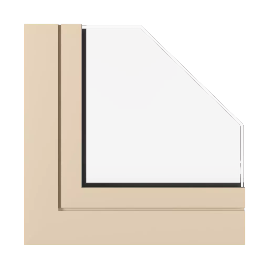 Beżowy SK okna profile-okienne aluprof mb-104-passive