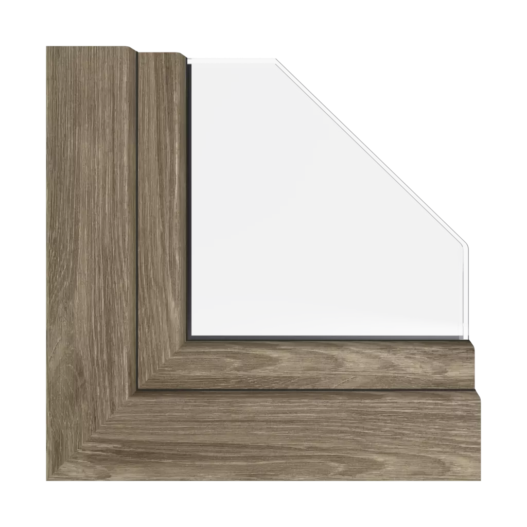 Dąb bielony szary okna profile-okienne rehau synego