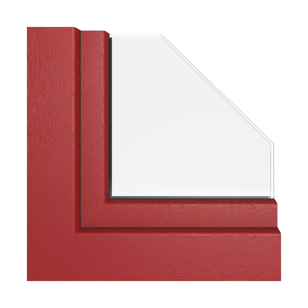 Ciemnoczerwony okna profile-okienne rehau synego