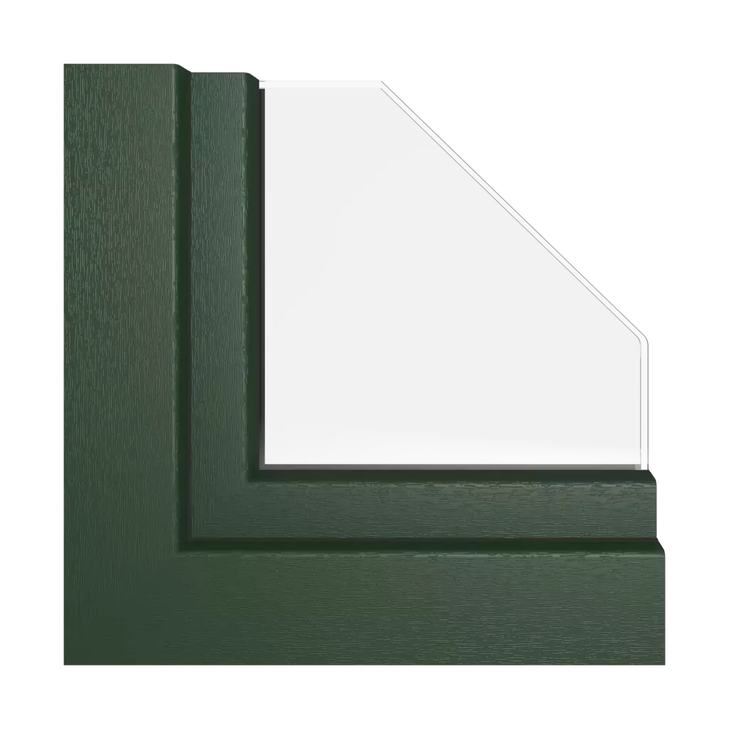 Ciemnozielony okna profile-okienne rehau synego