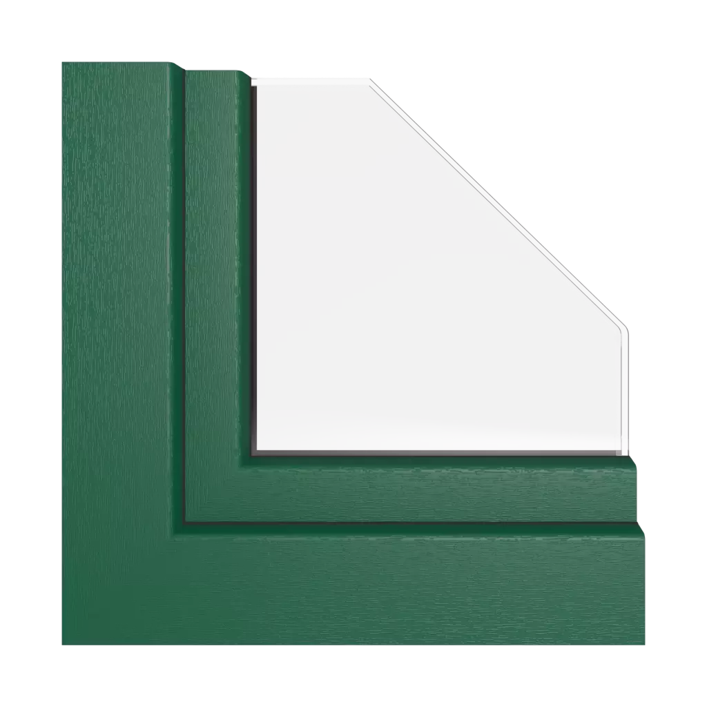 Zieleń mchu okna profile-okienne rehau synego