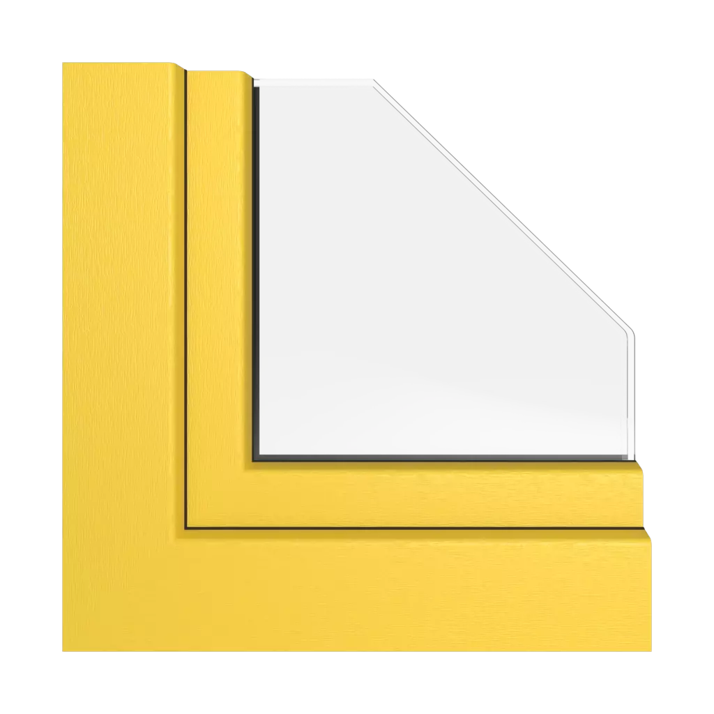Żółty okna profile-okienne rehau synego