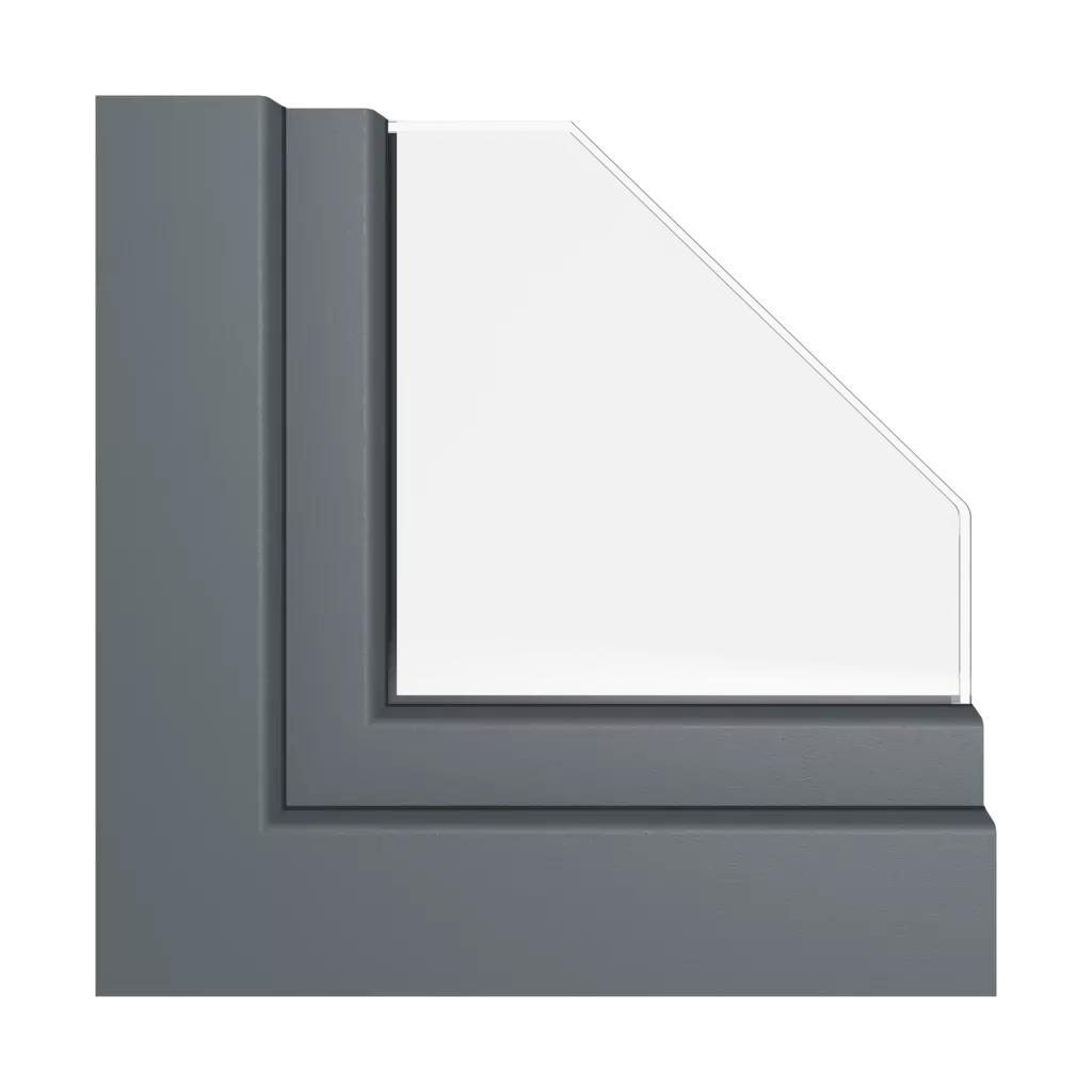Szary łupek gładki okna profile-okienne rehau synego
